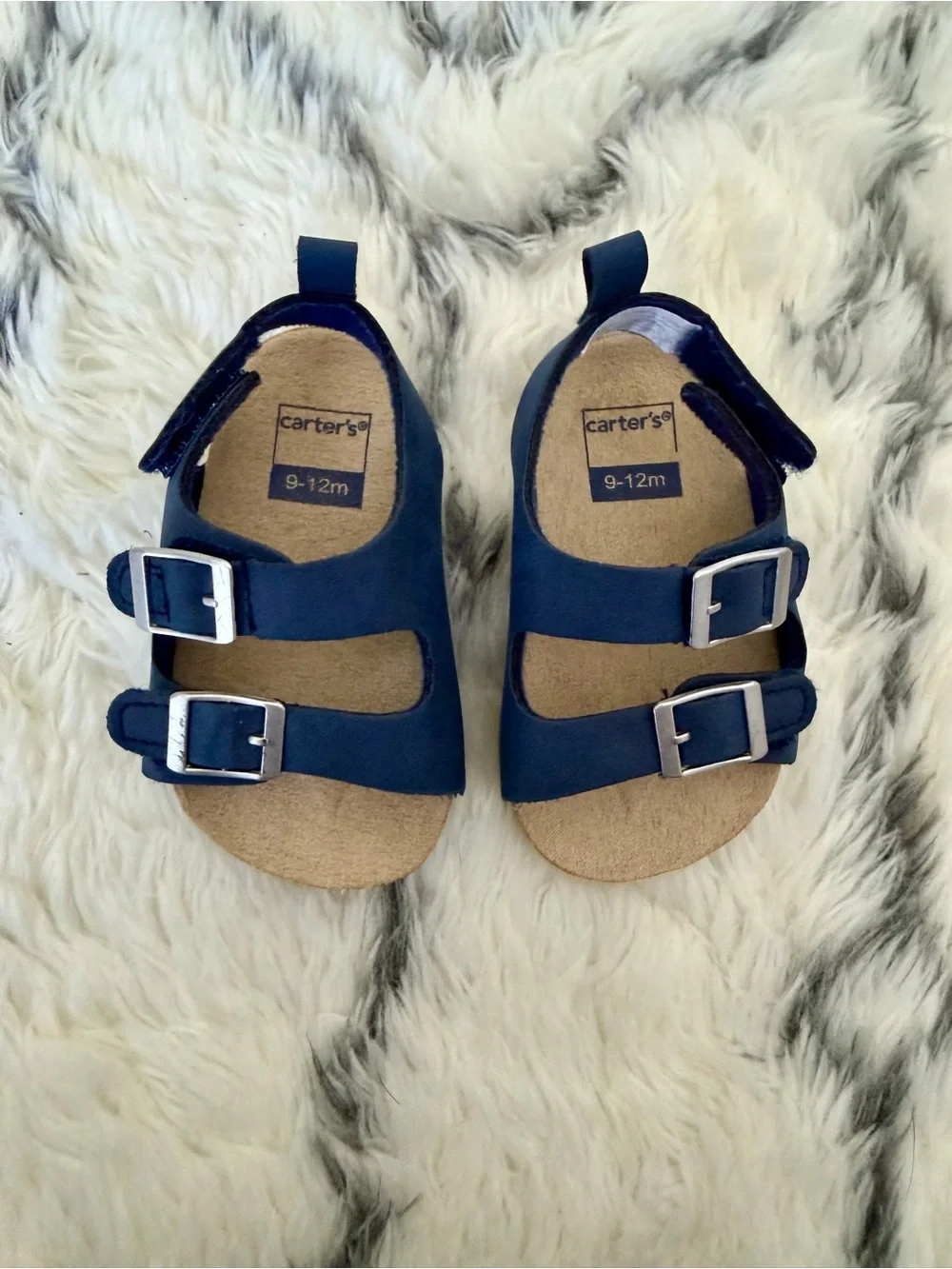 Like New! Set of 2 - Carter’s Blue & Tan Sandals - 9-12 Months!
